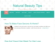 Tablet Screenshot of naturalbeautytips.co